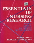Essentials of nursing research: methods, appraisal, and utilization